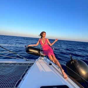 White fox Pink cut out Dress